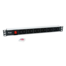Equip 19" Steckdosenleiste 12xIEC 60320 C13+Switch sw. Alu. Equip 19" Steckdosenleiste 12xIEC 60320 C13+Switch sw. Alu.