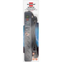 Brennenstuhl ÜSS Secure-Tec Akustinis, 6-fach, antrazitas, 3m