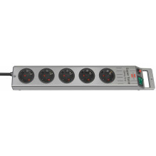 Brennenstuhl Power Strip Super-Solid Line 8x Silver