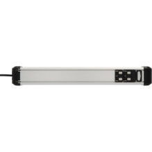 Brennenstuhl Premium-Protect-Line Steckdosenleiste 6-fach (juoda / aliuminis, 5 metrai, 60.000A Überspannungsschutz)