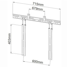 Techly Universal Soundbar Mount for TV, Black Techly Universal Soundbar Mount for TV, Black