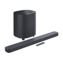 JBL „Bar 500“ Mk.2 5.1-Kanal Erdvinio garso juosta su laidais Žemųjų dažnių garsiakalbis JBL „Bar 500“ Mk.2 5.1-Kanal Erdvinio garso juosta su laidais Žemųjų dažnių garsiakalbis