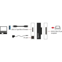 Kabelis Delock Delock Converter USB 3.0 to SATA - Speicher-Controller Kabelis Delock Delock Converter USB 3.0 to SATA - Speicher-Controller