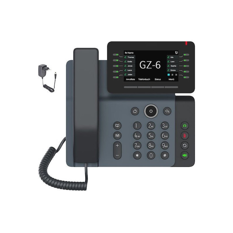Gequdio IP Telephone GZ-6 mit Netzteil - mit WLAN und Bluetooth