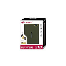 External HDD, TRANSCEND, StoreJet, 2TB, USB 3.0, Colour Green, TS2TSJ25M3G