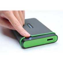 External HDD, TRANSCEND, StoreJet, 2TB, USB 3.0, Colour Green, TS2TSJ25M3G