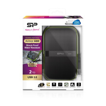 Išorinis kietasis diskas HDD Silicon Power Armor A60 2TB Black-Green (SP020TBPHDA60S3K)
