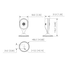 DAHUA DH-C5A WLAN Netzwerkkamera Cube-Kamera 5MP 2,8mm IR Bis zu 10m DAHUA DH-C5A WLAN Netzwerkkamera Cube-Kamera 5MP 2,8mm IR Bis zu 10m