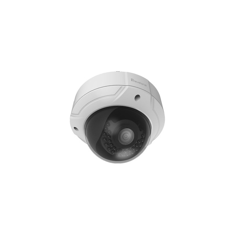 LevelOne IPCam Dome Fix Out 4MP / H.264 / IR / 5W / PoE / IP66