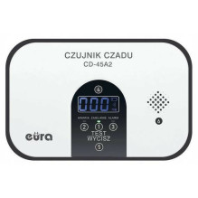 EURA CD-45A2 freestanding carbon monoxide detector, battery-powered, LCD display EURA CD-45A2 freestanding carbon monoxide detector, battery-powered, LCD display