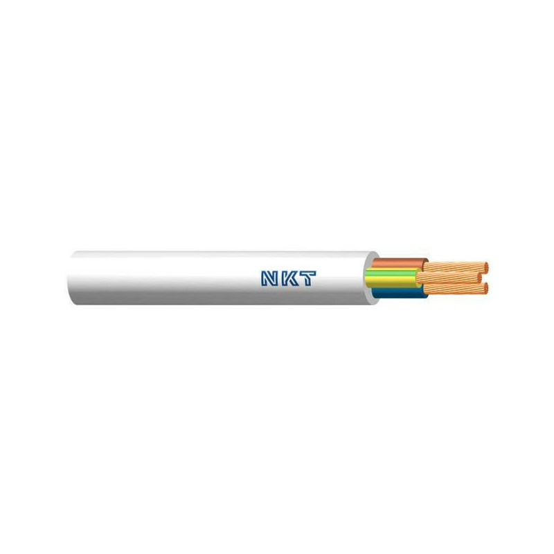 Gyvenamasis laidas OMY žo 3x1,5mm2 300 / 300V White ritė 100m
