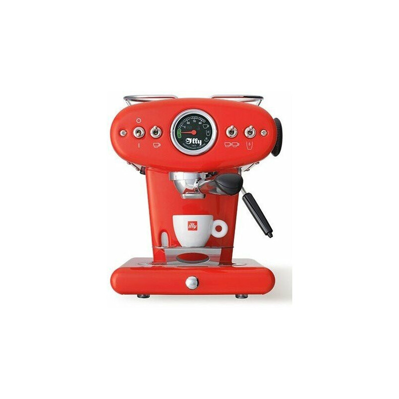 illy X1 Anniversary machine for ground coffee and E.S.E. pods (red)