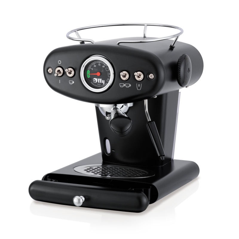 illy X1 Anniversary machine for ground coffee and E.S.E. pods (black)