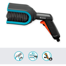 Gardena Cleansystem Jalousienbürste (pilka / turkis, Bürstenkopf beidseitig um 90° drehbar) Gardena Cleansystem Jalousienbürste (pilka / turkis, Bürstenkopf beidseitig um 90° drehbar)