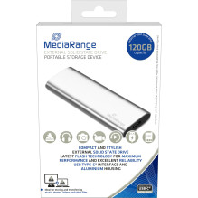 MediaRange 120 GB, External SSD (silver, USB-C 3.2 Gen 2 (10 Gbit / s)) MediaRange 120 GB, External SSD (silver, USB-C 3.2 Gen 2 (10 Gbit / s))