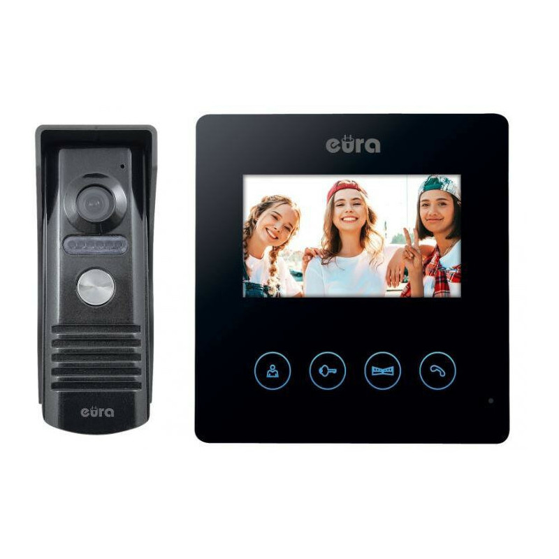 Eura Vaizdo domofonas EURA VDP-52A3"ATIRA" Black