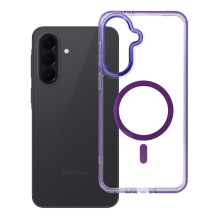 „Samsung A37 Frame Clear Hybrid Mag Cover“ dėklas, suderinamas su „MagSafe“, violetinis „Samsung A37 Frame Clear Hybrid Mag Cover“ dėklas, suderinamas su „MagSafe“, violetinis
