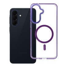 „Samsung A57 Frame Clear Hybrid Mag Cover“ dėklas, suderinamas su „MagSafe“, violetinis „Samsung A57 Frame Clear Hybrid Mag Cover“ dėklas, suderinamas su „MagSafe“, violetinis