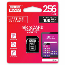 Goodram 256GB Micro SDXC Class 10 + Adapter M1AA-2560R12 Goodram 256GB Micro SDXC Class 10 + Adapter M1AA-2560R12
