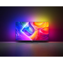 Televizorius - Philips The One 4K Ambilight TV 50PUS9010 / 12, 50 colių, 4K Ultra HD, QLED, Juodas