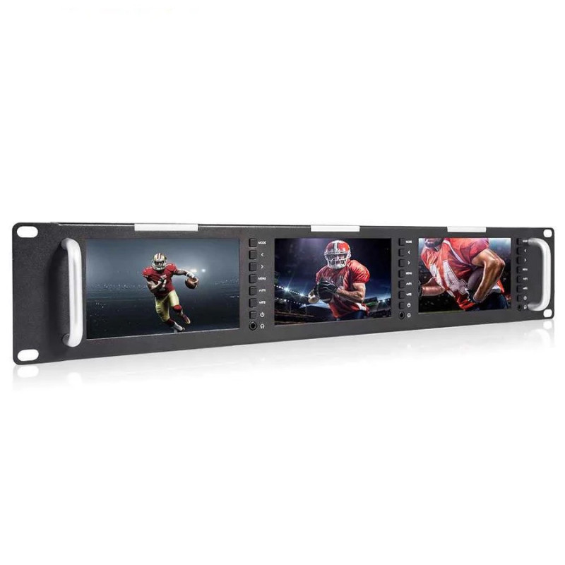Monitorius - Feelworld T51 Plus H 2RU Rackmount 3x5.5" Full HD HDMI CVBS