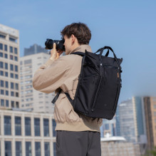Kameros Tote Kuprinė - PGYTECH OneGo Roamer 25L, Išimamas Įdėklas, Atsparus Vandeniui, Matinė Juoda