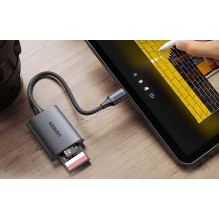 Atminties Kortelių Skaitytuvas - UGREEN CM401 USB C 5Gb / s SDHC MicroSD Aliuminis Pilkas