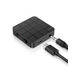 Bluetooth Siųstuvas / Gaviklis - BlitzWolf BW-BL2 Bluetooth 5.0, 200mAh, Juodas Bluetooth Siųstuvas / Gaviklis - BlitzWolf BW-BL2 Bluetooth 5.0, 200mAh, Juodas