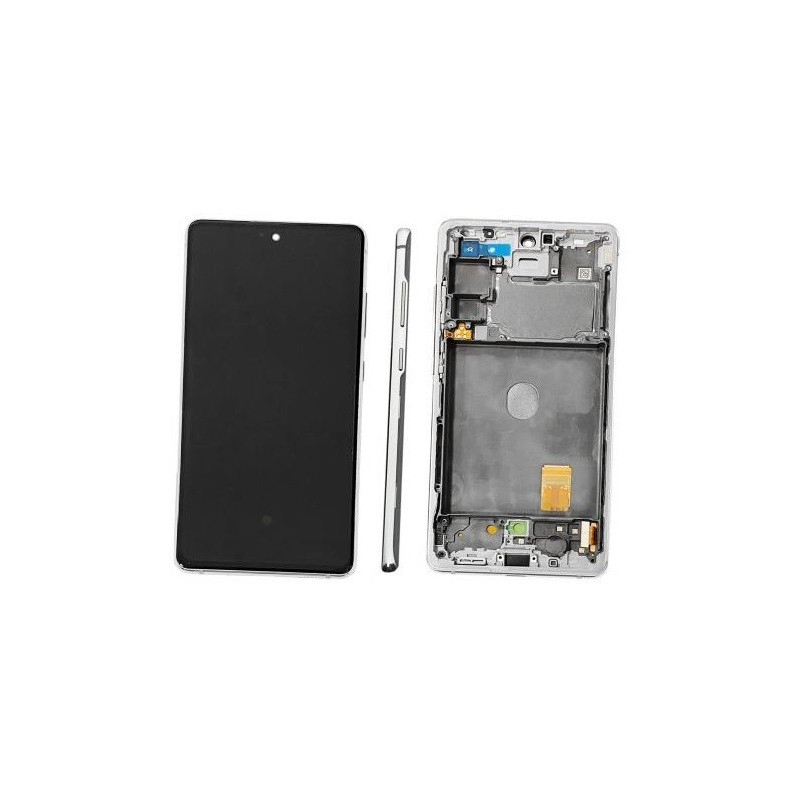 LCD screen Samsung G780 / G781 S20 FE with touch screen and frame Cloud White original (assembled service pack)