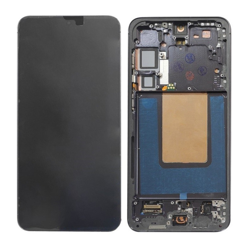 Ekranas Samsung S926 S24 Plus su lietimui jautriu stikliuku ir rėmeliu Black originalus (assembled service pack)