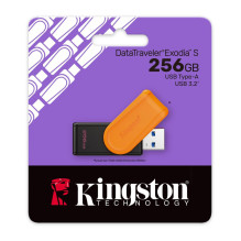 USB Flash Drive - Kingston DataTraveler Exodia S 256GB USB 3.2 Gen 1 Black / Orange USB Flash Drive - Kingston DataTraveler Exodia S 256GB USB 3.2 Gen 1 Black / Orange
