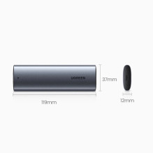 SSD Enclosure - UGREEN 10902 M.2 10 Gbit/s USB Type-C Aluminum Gray