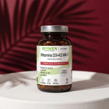 BIOWEN Vitamins D3 + K2 MK-7 - food supplement for humans - 90 capsules BIOWEN Vitamins D3 + K2 MK-7 - food supplement for humans - 90 capsules