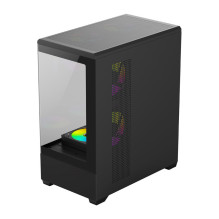 Kompiuterio korpusas - darkFlash C365 Mini Tower, 5 įdiegti ventiliatoriai, grūdintas stiklas, juoda Kompiuterio korpusas - darkFlash C365 Mini Tower, 5 įdiegti ventiliatoriai, grūdintas stiklas, juoda