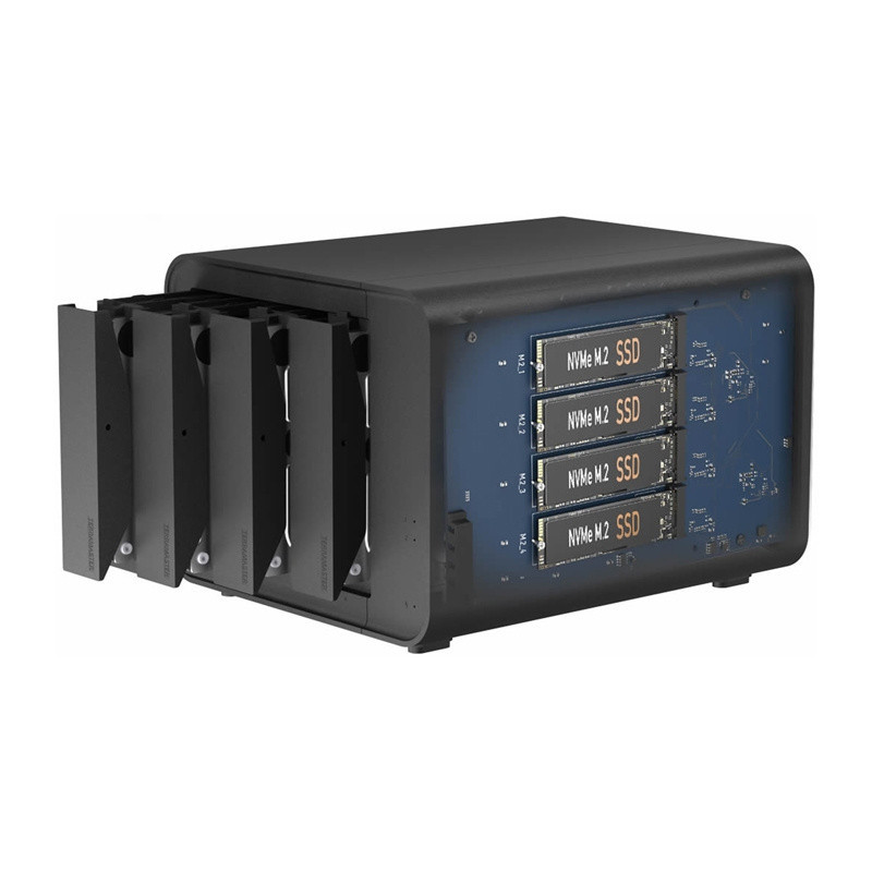 Duomenų saugojimo korpusas - TerraMaster D8 Hybrid 8-Bay DAS, 4 SATA, 4 NVMe, USB 3.2 Gen 2