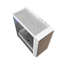 Kompiuterio korpusas - Darkflash DS900WD Midi Tower ATX, Grūdintas stiklas, 4 ventiliatoriai, Balta