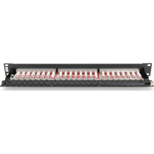 DIGITUS Patchpanel 1HE 24-Port Cat6a geschirmt Black