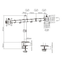 Dual 17'-32' monitor mount