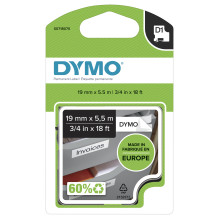 DYMO D1 Polyester tape 16956 19mmx5.5m black and white DYMO D1 Polyester tape 16956 19mmx5.5m black and white