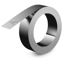 DYMO Embossing tape Rhino 12mmx6.40m Steel non-adhesive DYMO Embossing tape Rhino 12mmx6.40m Steel non-adhesive