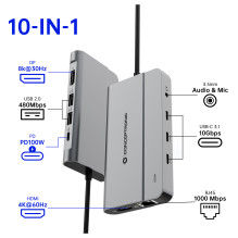 CONCEPTRONIC 10-1 Dock USB-C-HDMI / 2xUSB-A / 3xUSB-C / 100WPD