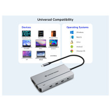 CONCEPTRONIC 10-1 dokas USB-C-HDMI / 2xUSB-A / 3xUSB-C / 100WPD