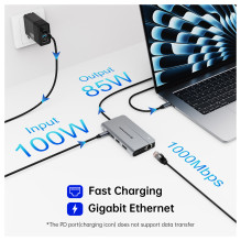 CONCEPTRONIC 10-1 dokas USB-C-HDMI / 2xUSB-A / 3xUSB-C / 100WPD
