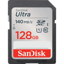 SanDisk Ultra / SDXC / 128 GB / 140 MB / s / UHS-I U1 / trieda 10 / čierna SanDisk Ultra / SDXC / 128 GB / 140 MB / s / UHS-I U1 / trieda 10 / čierna