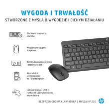 HP 230 belaidės pelės ir klaviatūros rinkinys HP 230 belaidės pelės ir klaviatūros rinkinys