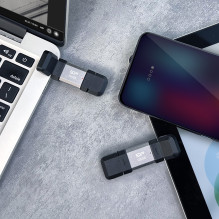 Silicon Power USB atmintukas 64GB USB3.2 + Type C C51 Black