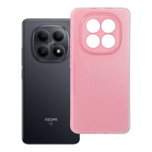 „Xiaomi Redmi Note 15 5G“ skaidrus dėklas, 2 mm, mirksinčios rožinės spalvos