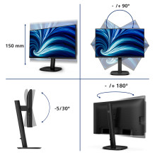 Philips 60,5cm (23,8") 24B2U3601 16:09 HDMI+DP+USB-C juoda