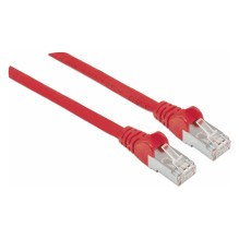 Patchkabel Cat6a-Stecker / Cat7-Rohkabel 0,25m rot