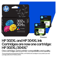 HP 302 / 304 Black Original Ink Cartridge Schwarz 120Seiten HP 302 / 304 Black Original Ink Cartridge Schwarz 120Seiten